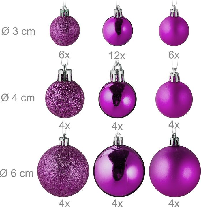 Actual product image Relaxdays 100-piece Christmas bauble set (100 -part)