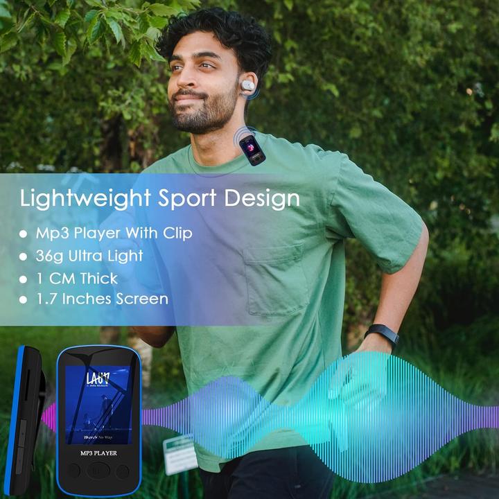 Image du produit Aiworth Lecteur MP3 léger pour le sport, 32 Go (32 Go)