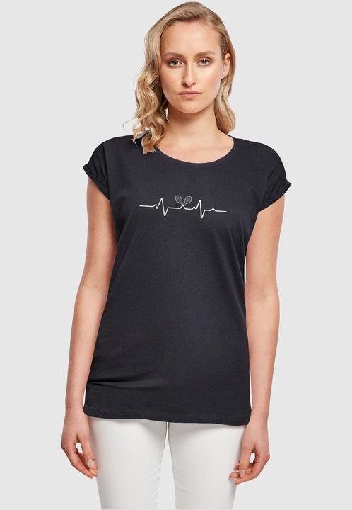 Actual product image Merchcode Ladies Tennis Beats Extended Shoulder Tee - 116487 (XL)