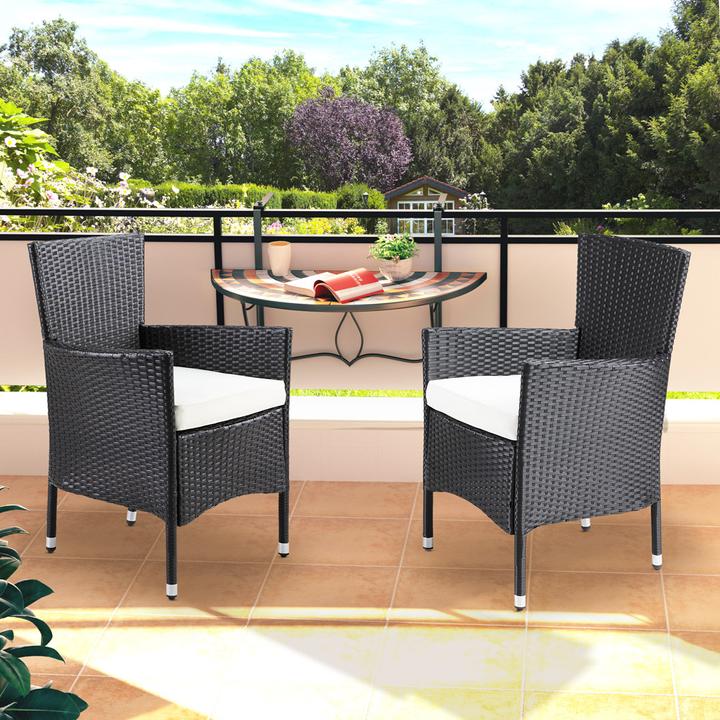 Actual product image Casaria Poly Rattan Garden Chairs