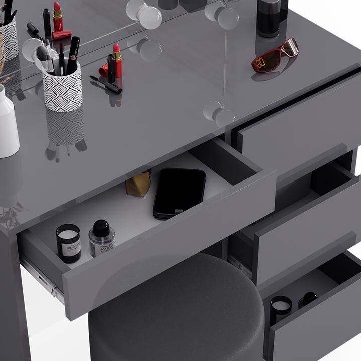 Actual product image Vicco Sherry with stool and lighting (90 x 75 x 40 cm)