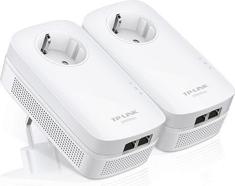 TP-Link Powerline TL-PA9020P KIT - Starter Kit - bridge - GigE, HomePlug AV (HPAV), HomePlug AV (HPA (2000 Mbit/s)