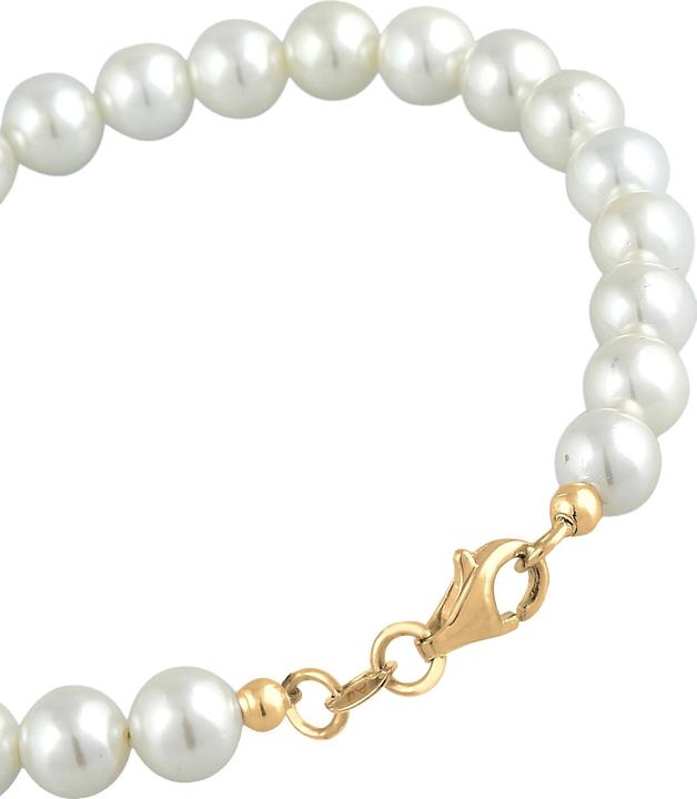 Actual product image Elli Bracelet Shell Core Beads 925 Sterling Silver (19 cm, No stone, Stainless steel, Shell beads, 925 Sterling silver)