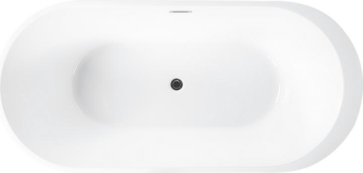 Produktbild Beliani Badewanne freistehend rot oval 160 x 75 cm NEVIS (203 l, 107 cm, 75 cm)