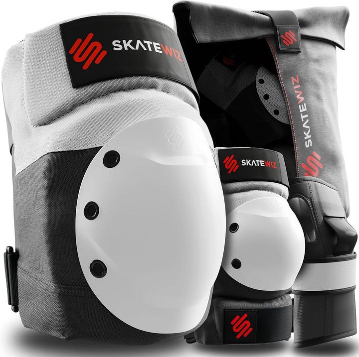 Produktbild Skatewiz Inliner Protektorenset für Erwachsene & Jugendliche (M, L, Handgelenkschoner, Knieschoner, Ellbogenschoner, 6 Stück)