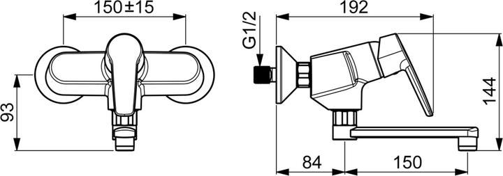 Immagine prodotto Hansa Miscelatore da parete per lavello Polo (cromo), uscita 234 mm