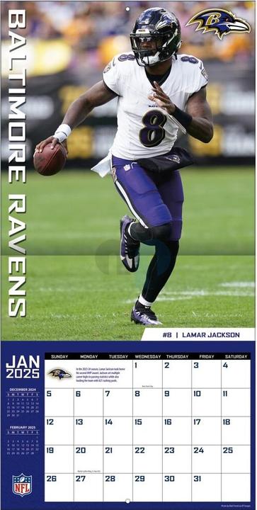 Actual product image NFL - Elite - 30.5 x 30.5 cm Wall Calendar 2025 (30.5 x 30.5 cm, French, Italian, Spanish, German, English)