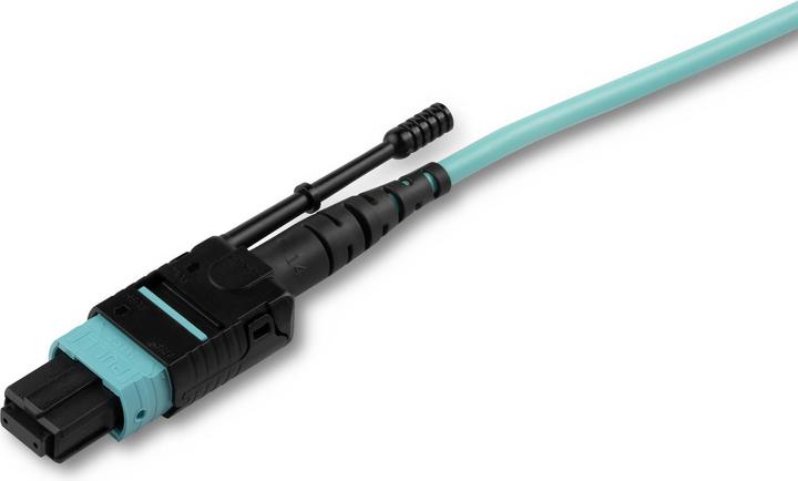 Produktbild StarTech MPO8LCPL2M Glasfaserkabel MPO/MTP 8x LC OM3 Aqua-Farbe (2 m)