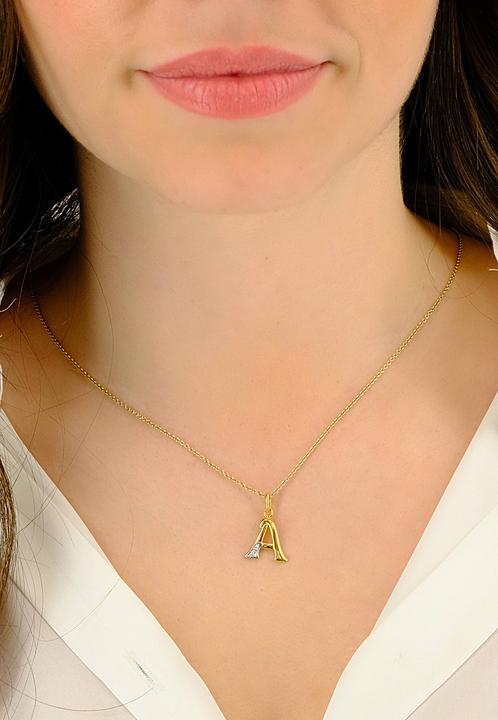 Actual product image Muau Letter (750, White gold, 18K yellow gold)