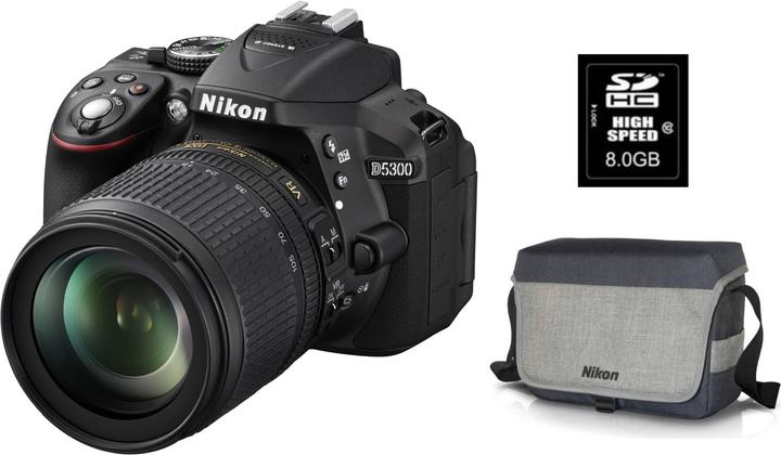 Actual product image Nikon D5300 Kit incl. storage card and bag (24.20 Mpx, APS-C / DX)
