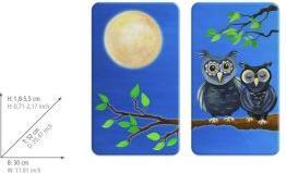 Image du produit Wenko Plaque de recouvrement en verre Universal mod. Hibou, lot de 2 pour tous les types de cuisinières