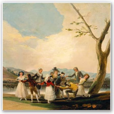 Actual product image Trenddeko de Goya - The Blind Man's Game (50 x 50 cm)