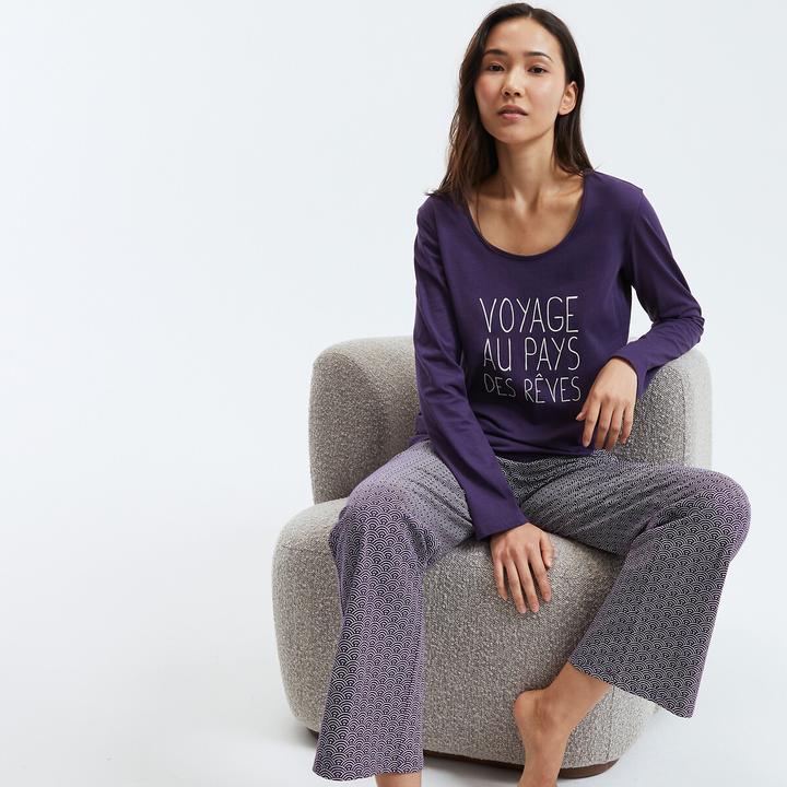 Image du produit La Redoute Collections Pyjama manches longues en jersey de coton (44, 46)