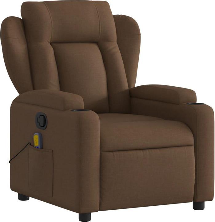 Image du produit VidaXL Fauteuil de massage Marron Tissu,Couleur : Marron,Matériau : Tissu (100