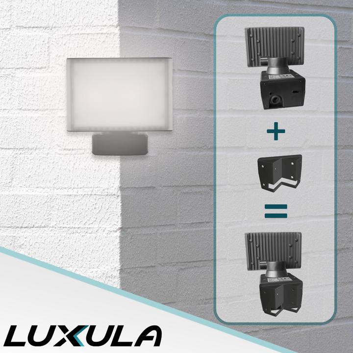 Image du produit Luxula Eckwandhalterung für Fluter LX400190, 191, 192, 193, schwarz