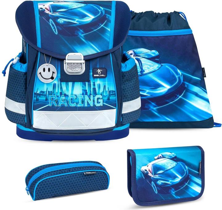 Belmil CLASSY Schulrucksack-Set Racing Neon (19 l)