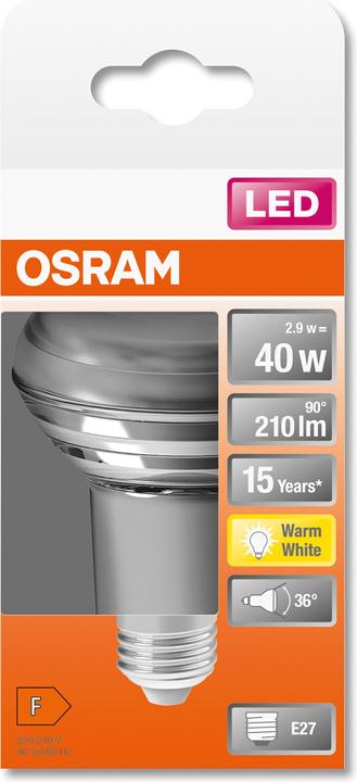 Productafbeelding Osram Ster R63 (E27, 2.60 W, 210 lm, 1 x, F)