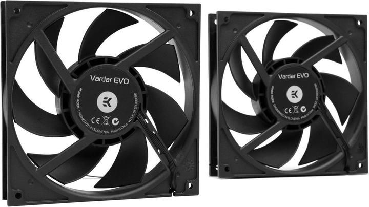 Actual product image EKWB EK-Vardar EVO 140ER Black BB (500-2000rpm) - 2-pack (140 mm, 2 x)