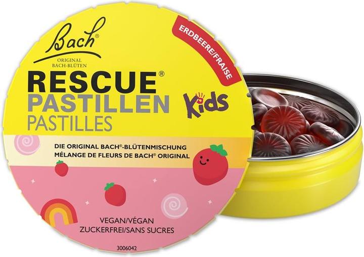 Actual product image Bach Rescue Rescue Kids Pastillen Erdbeere Dose 50 g