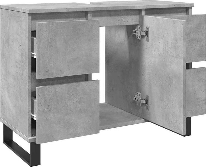 Immagine prodotto VidaXL Mobiletto Base Mobiletto da bagno Grigio cemento Materiale a base di legno (80 x 33 x 60 cm)