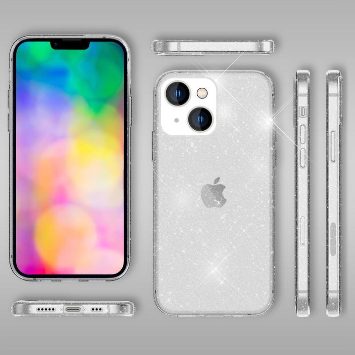 Produktbild Nalia Klare Glitzer Silikon Hülle (Apple iPhone 14)