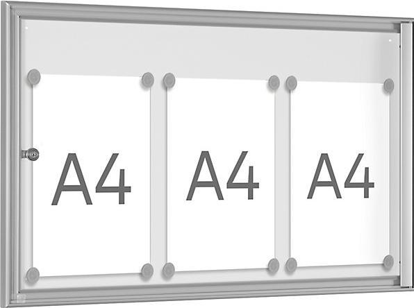 Actual product image kaiserkraft Display case for indoor use (Magnet board, 76 x 50 cm)
