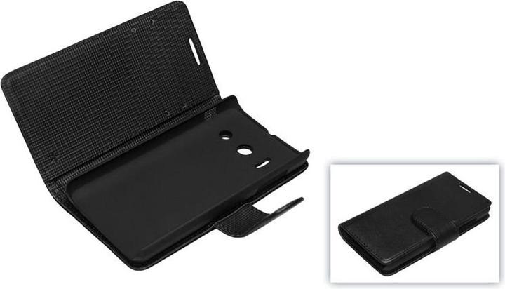 Produktbild König Design Handyhülle Tasche (Flip Quer) für Huawei Ascend Y300 schwarz (Huawei Ascend Y300)