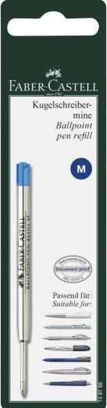 Image du produit Faber-Castell Castell 148788 - Mine de stylo à bille, Mine M, bleu (Recharger, Bleu, 0.40 mm)
