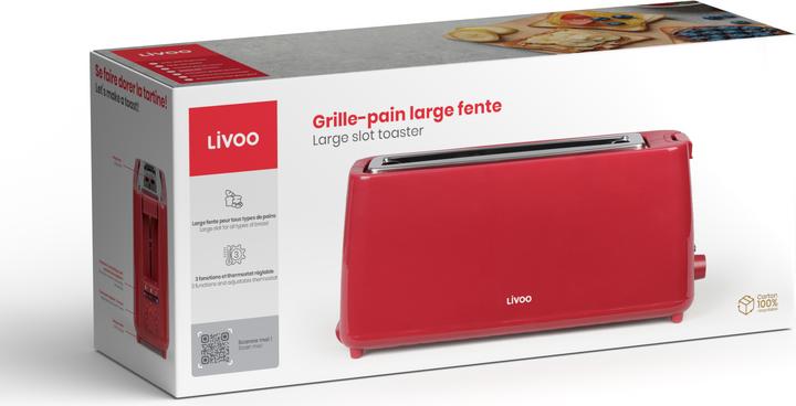 Image du produit Livoo Grands grille-pain à fente (Prise UE)