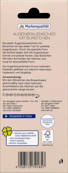 Produktbild dm ebelin Augenbrauenschere mit Bürstchen