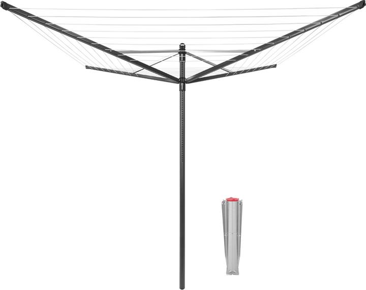 Brabantia Lift-O-Matic 50 M - tube de 45 mm avec ancrage au sol en métal (50 m)