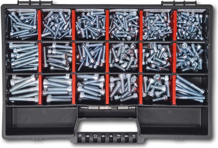 Produktbild Schraubenbox24 Zylinderkopfschrauben Sortiment M4-M5-M6 // 8mm-40mm 375 tlg. SchraubenboxDIN912 (375 Schrauben pro Stück)