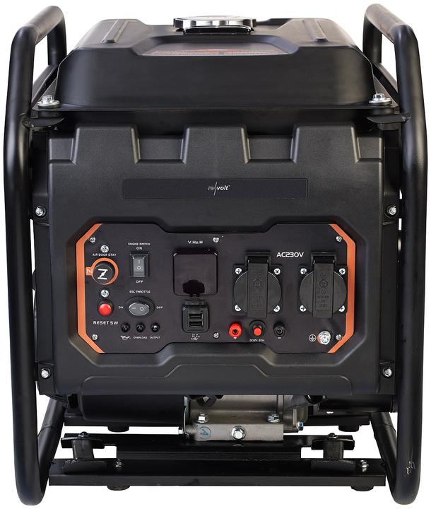Immagine prodotto Revolt Generatore inverter a benzina, display, 1x 230V, 1x 12V, 2x USB (15 l)