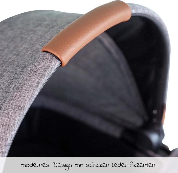 Actual product image ABC Design Pushchair attachments carrycot for Buggy Flash - Woven Graphite