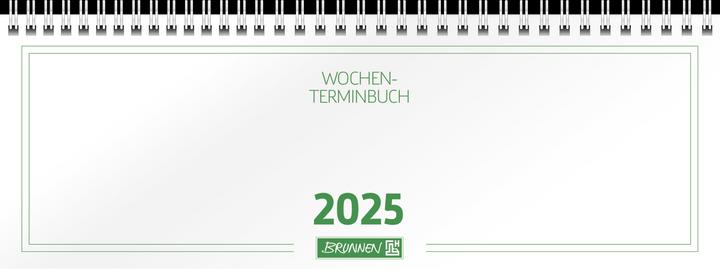 Image du produit Calendrier journalier 772 29,7x10,5cm 1 semaine/2 pages couverture carton blanc 2025 (297 x 105 mm, Allemand, Italien, Français, Anglais)