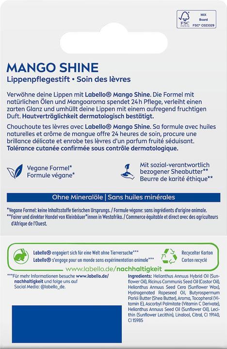 Energy Label Labello Mango Shine Lip (Care pencil)