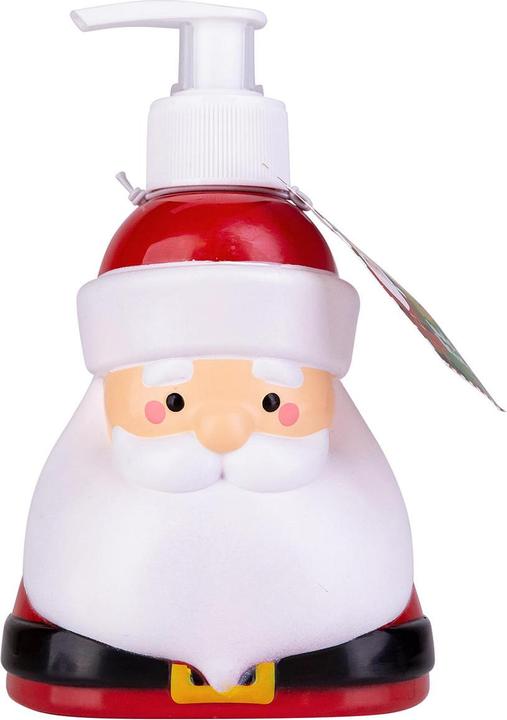 Accentra Seifenspender mit Flüssigseife SANTA in Weihnachtsmann Design, Duft: Winter Berries (Flüssigseife, 350 ml)