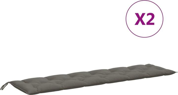 Image du produit VidaXL Coussins de banc de jardin 2 pcs. tissu (200 x 50 x 7 cm)