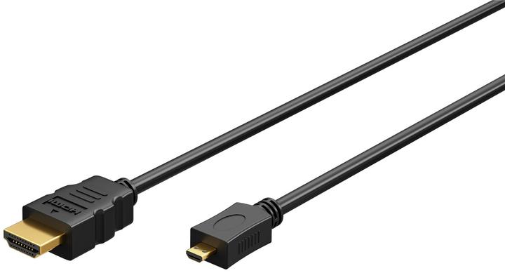 Immagine prodotto Goobay Serie 2.0 Cavo Micro HDMI™ ad alta velocità con Ethernet (4K/60Hz), 1 m, nero (1 m, HDMI)
