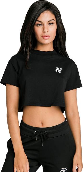 Actual product image Siksilk Womens/Ladies Essentials Retro Cropped Boxy T-Shirt (32 D)