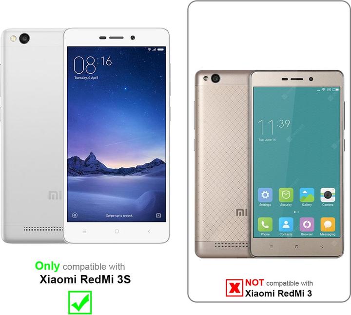 Productafbeelding Cadorabo Boek Onzichtbare Magneethoes (Xiaomi RedMi 3S)