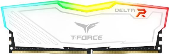 Actual product image Team Group DDR4 -16GB - 3200 - CL - 16 T-Force Delta baltas Dual Kit (2 x 8GB, 3200 MHz, DDR4-RAM, DIMM)