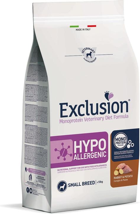 Image du produit Exclusion Hypoallergénique Rabbit & Potato Small Breed (Adulte, Senior, 2 pcs, 2000 g)