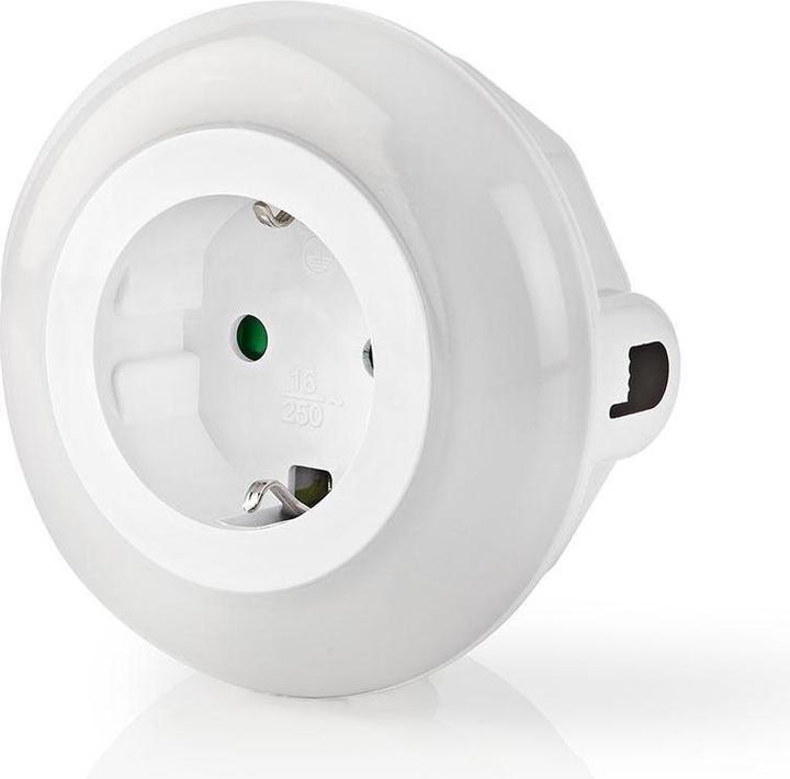 Productafbeelding Nedis Plug-In LED Nachtlamp | Dag/Nacht Sensor | 3680 W | 10 lm | Blauw / Groen / Wit