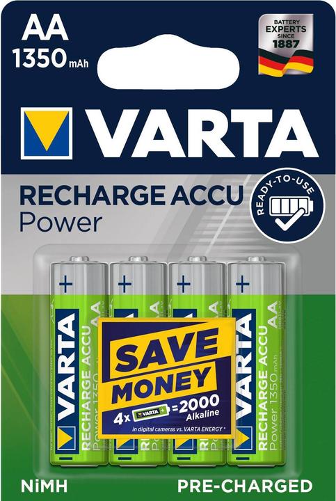 Varta Recharge Accu Power (4 Stk., AA, 1350 mAh)