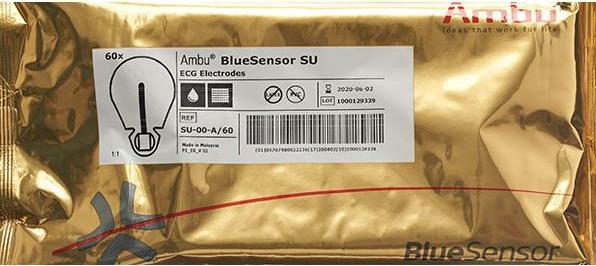 Image du produit Ambu BLUE SENSOR ECG Elekt SU Fiche banane 60 pièces