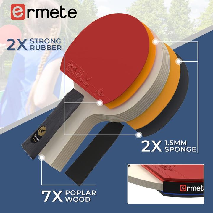 Immagine prodotto Ermete Set da ping pong professionale