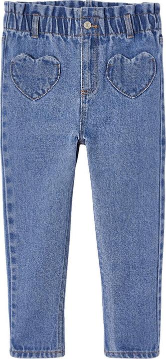 Image du produit Vertbaudet Mädchen Paperbag-Jeans mit Herz-Taschen (98)