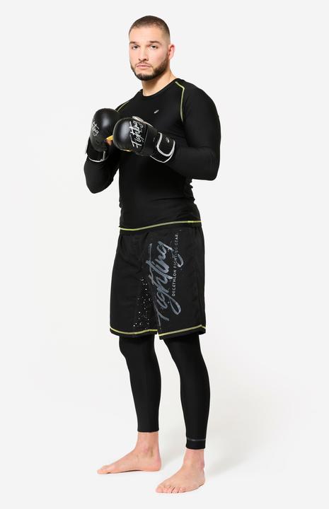 Actual product image Domyos MMA-ShortsHerren strapazierfähig - schwarz/gelb (L)