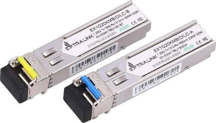 Extralink SFP WDM 1310/1550nm | SFP Module | Single mode,, LC, DDM, Pair
